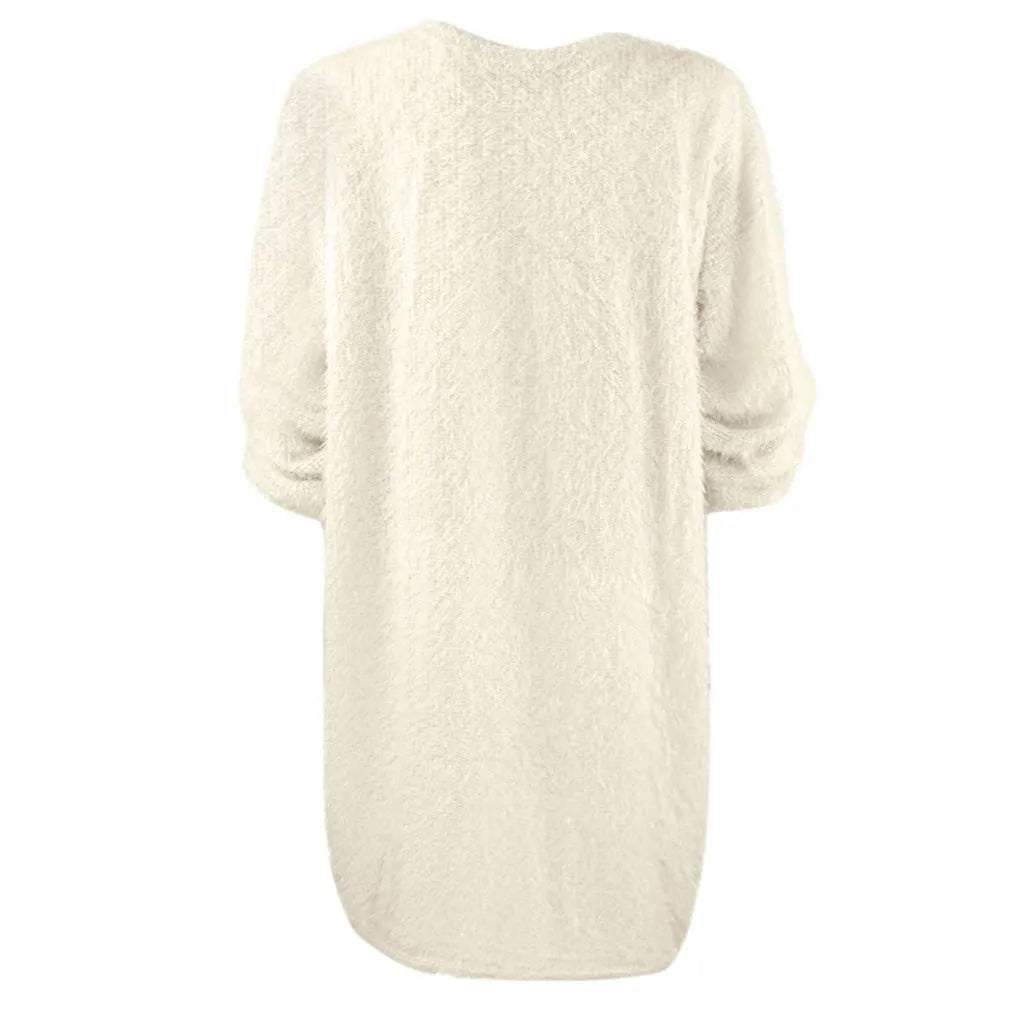 Women's Crewneck Knee-Length Sweater Dress