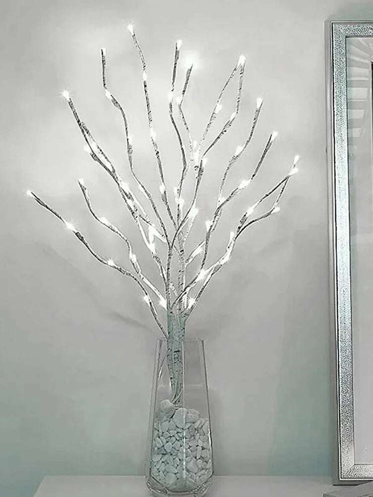 Lighted White Birch Branch – 20 LED Battery Fairy Light Decor