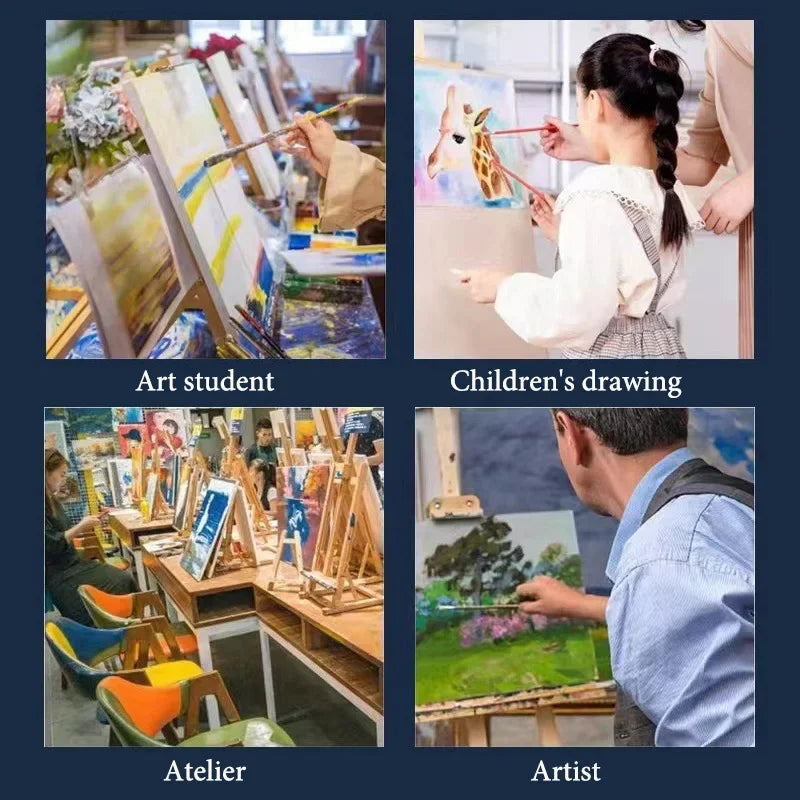 5-Pack White Blank Artist Canvas Boards – Wooden Frame Cotton Canvases for Oil, Acrylic & Watercolour Painting