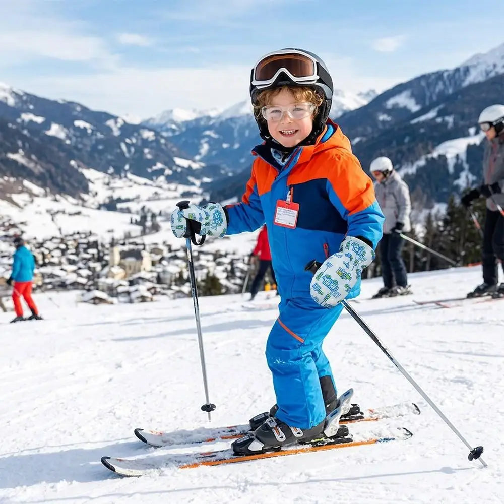 Little Kids' Snow Gloves – Windproof Non-Slip Ski Gloves (Ages 2–5)