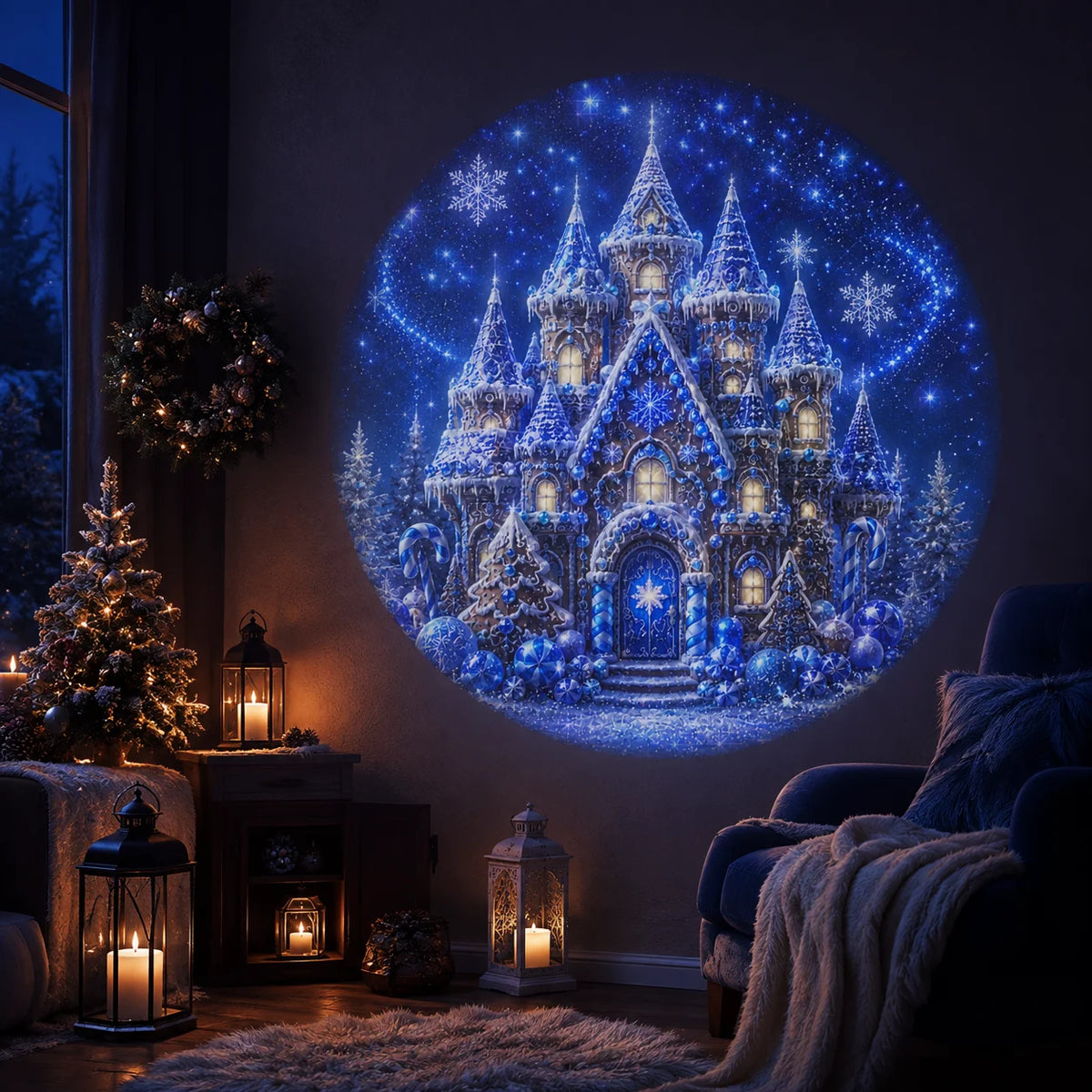 8-Pattern Christmas Projection Night Light