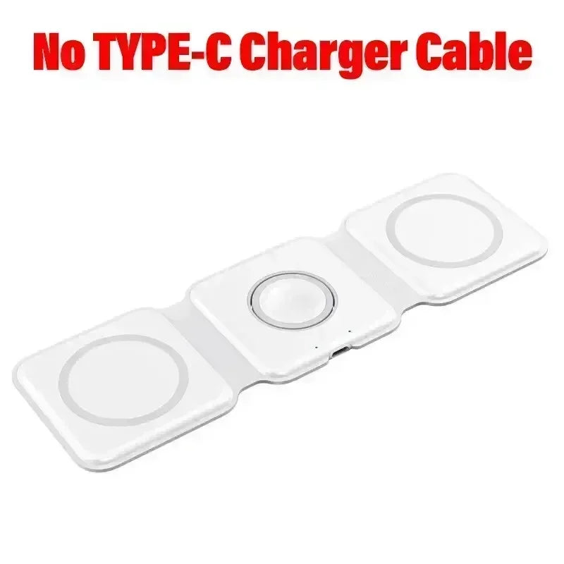 30W Foldable 3-in-1 Wireless Charger for Phone, Watch & AirPods
