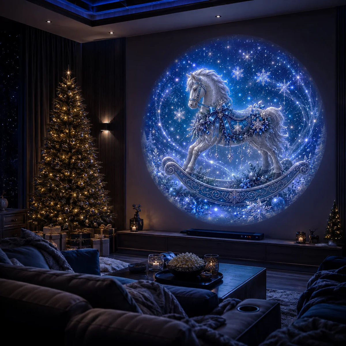 8-Pattern Christmas Projection Night Light