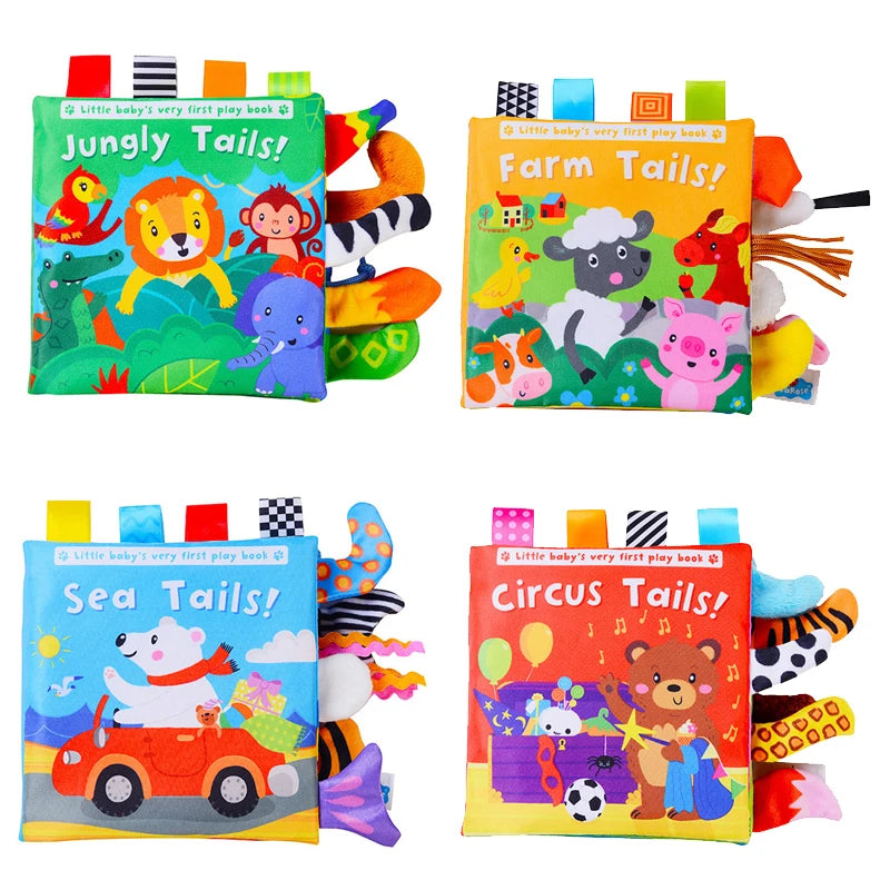 Baby Soft Cloth Book – Crinkle Sensory Book for 0–12 Months
