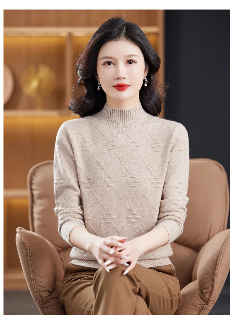 Women's Mock-Neck Knit Sweater