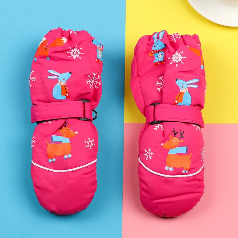 Kids' Rabbit Ski Mittens – Thick Warm Snow Mittens (Ages 2–6)