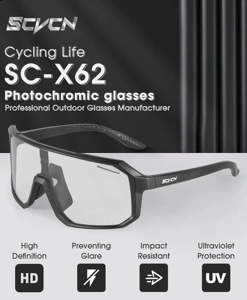 Photochromic Cycling Glasses – UV400 Sports Sunglasses for Men & Women | Bike, Hiking & Outdoor