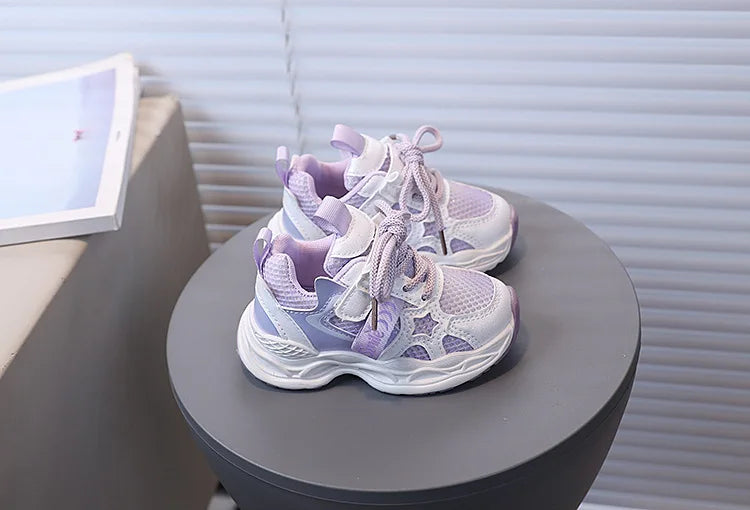 Girls' PU Leather Sneakers