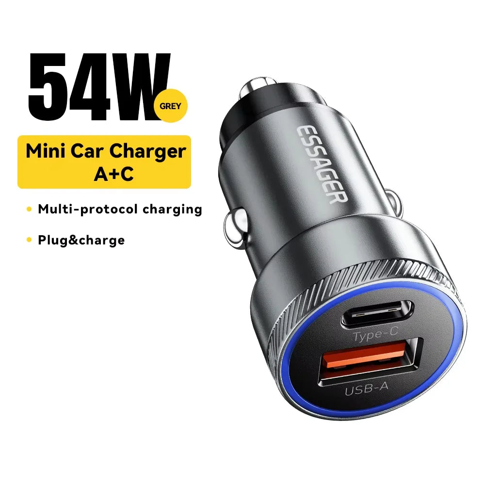 Essager 54W USB-C & USB-A Car Charger