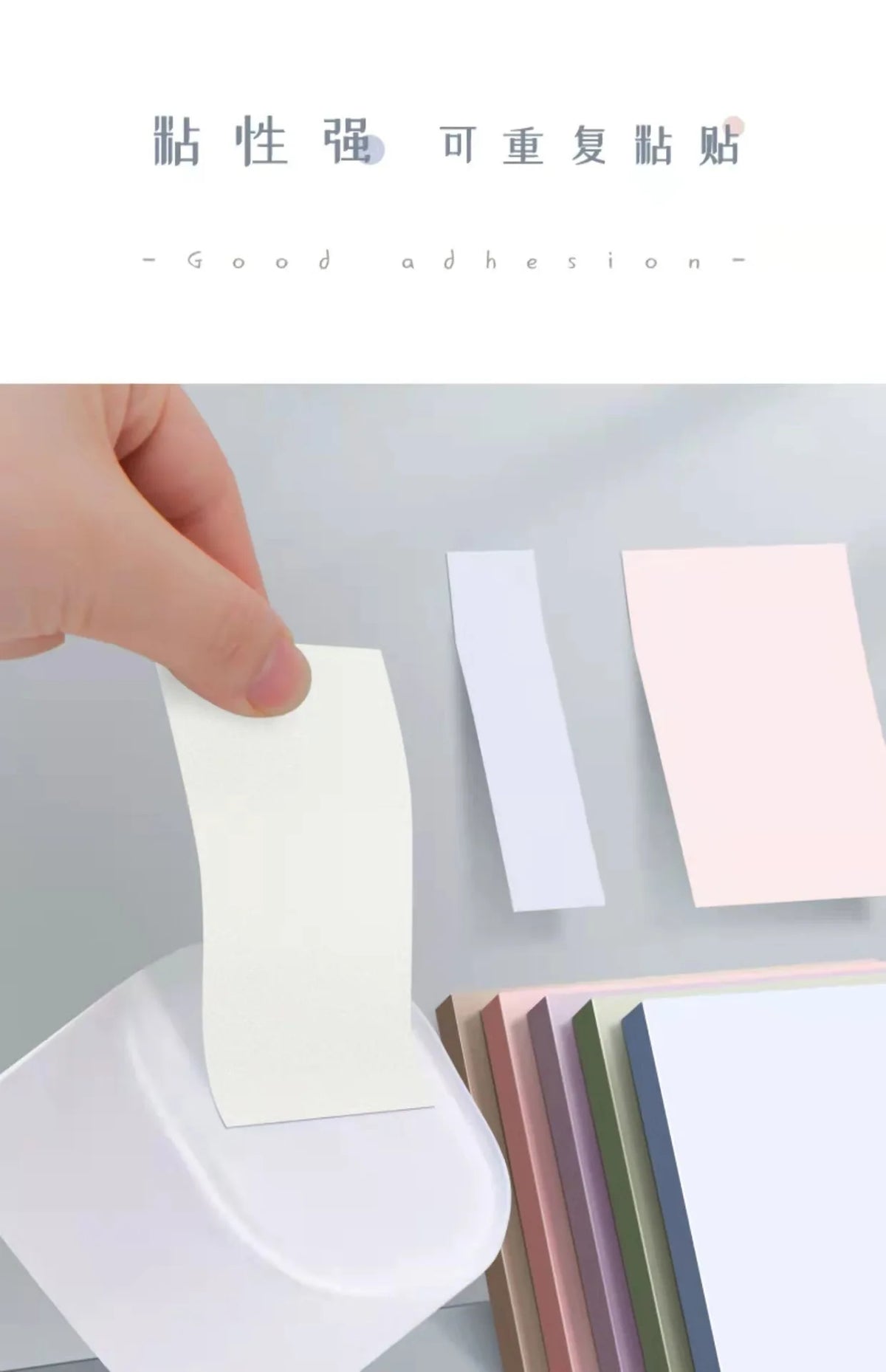 Cute Morandi Sticky Notes Pad Kawaii Memo Pads Repositionable Self-Stick Note Paper forOffice School Student Stationery Supplies