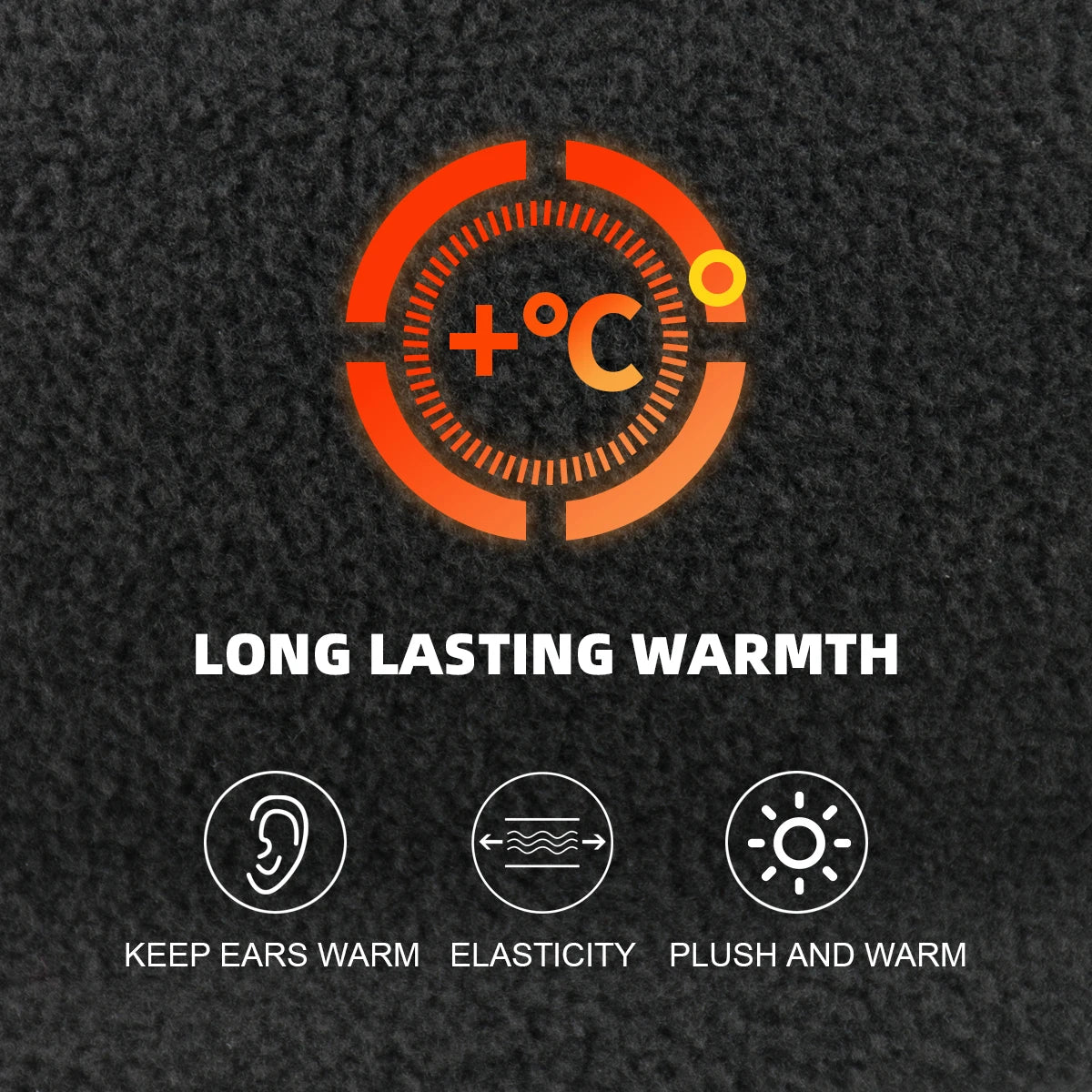 Ponytail Ear Warmer Headband – Windproof Winter Running Headband
