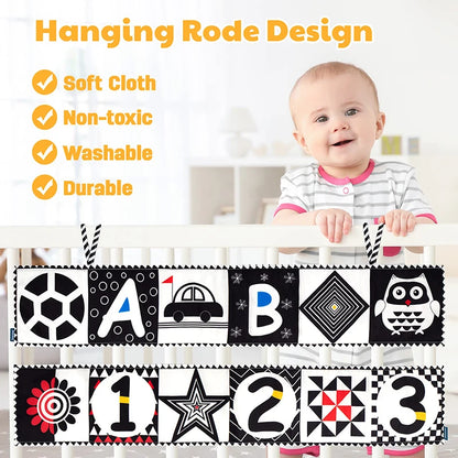 Baby Soft Cloth Book – Crinkle Sensory Book for 0–12 Months