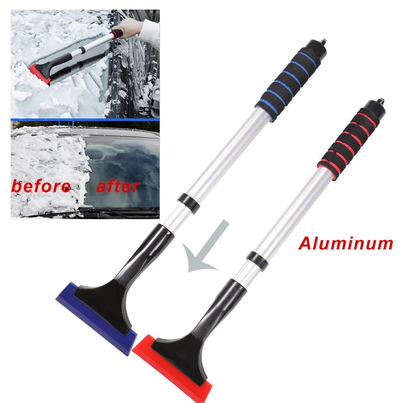 Extendable Car Snow Brush & Ice Scraper – Telescopic Aluminum Handle