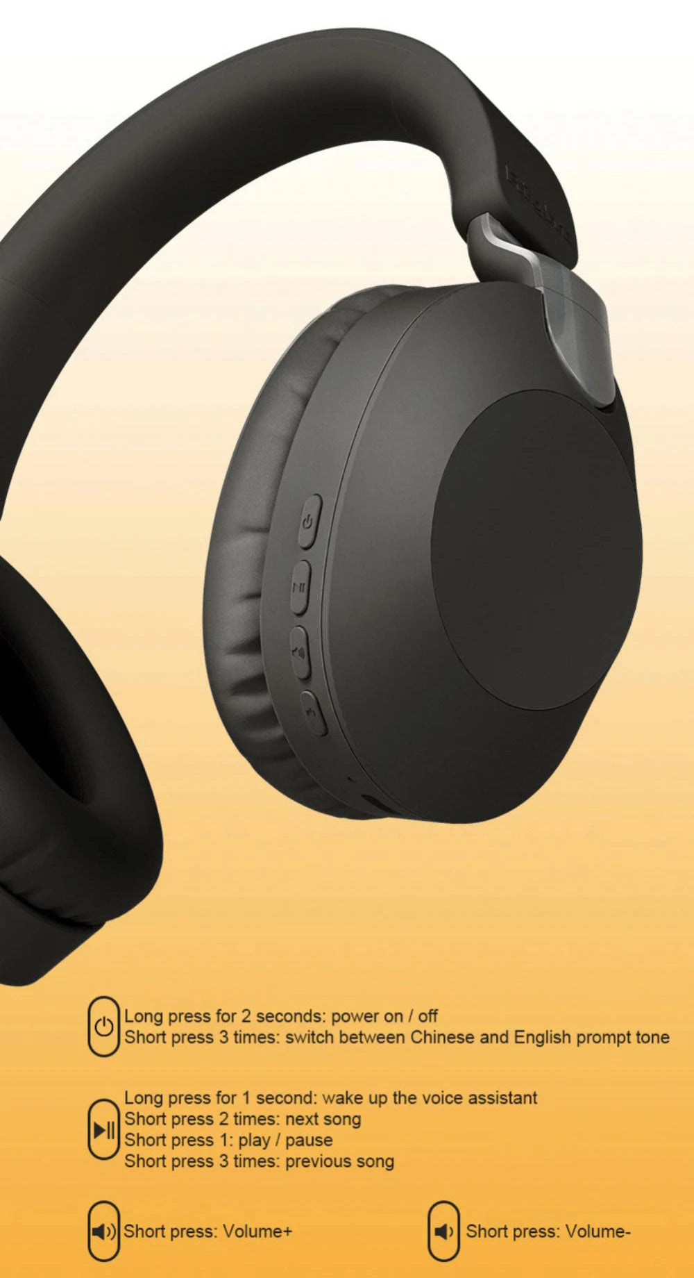 Wireless Bluetooth Over-Ear Headphones – BT 5.1, Built-In Mic, Wired or Wireless