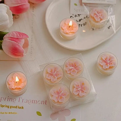 Vela aromática de cera de soja con aroma a flor de melocotón | Vela de aromaterapia hecha a mano | Regalo para boda y fiesta de cumpleaños