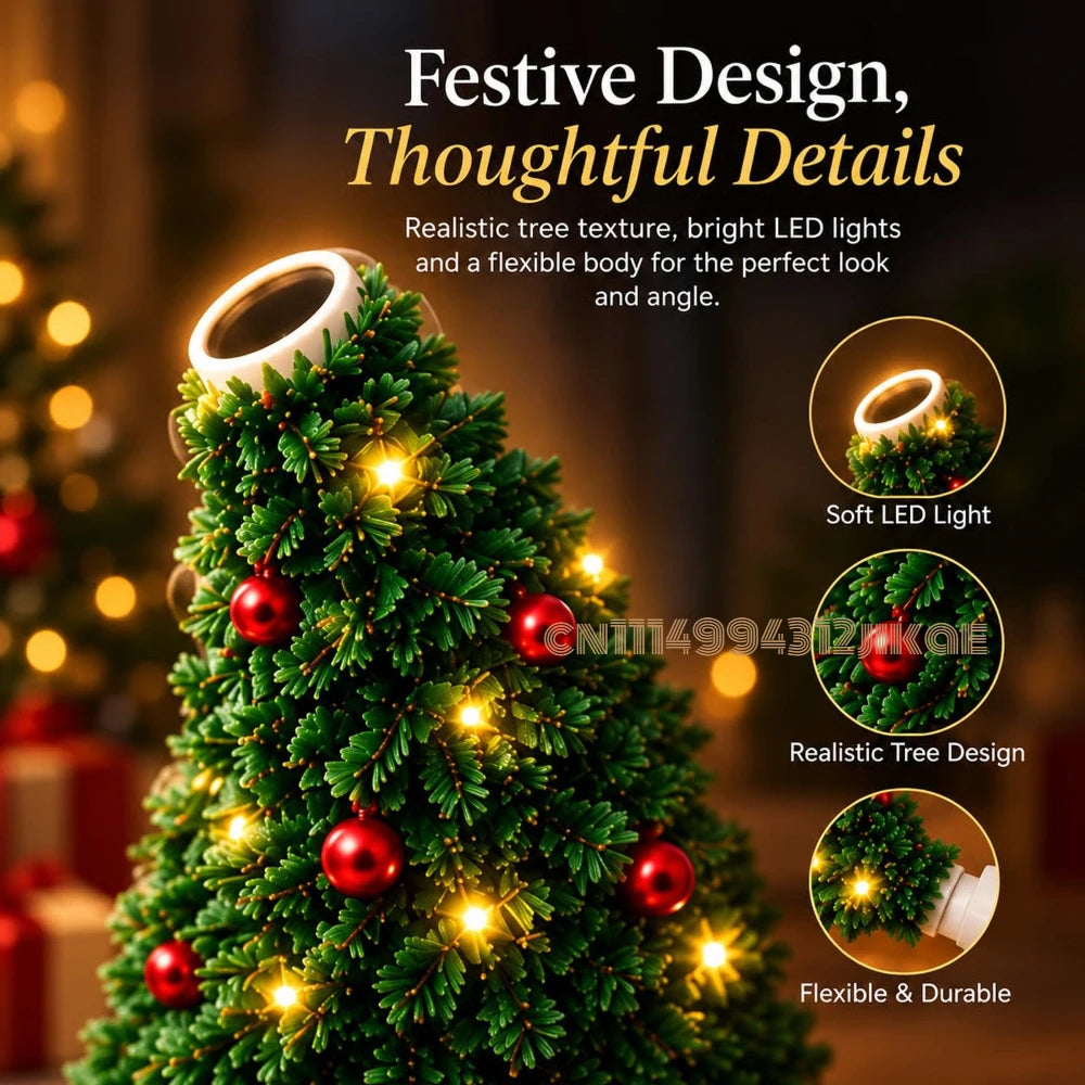 Flexible Christmas Tree Projector Lamp – USB, 6+ Holiday Patterns