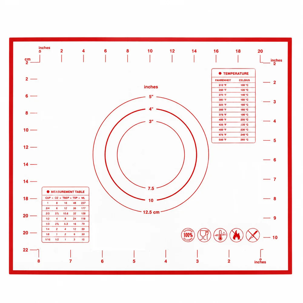 Silicone Baking & Pastry Mat – Non-Stick Dough Rolling Mat