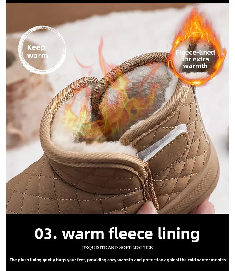 2026 Winter Plush Boots For Children Soft Warm Velvet Snow Boots For Kids Anti-slippery Waterproof Boy's Girl's Winter Boots