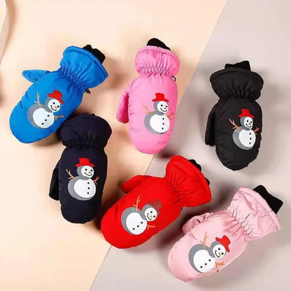 Guanti da sci spessi per bambini – Guanti da neve antiair e antiscivolo (2–5 anni)