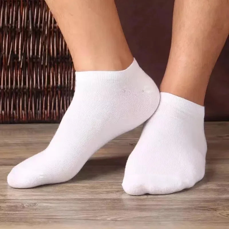 Men's Thin Low-Cut Socks – 10 Pairs, Breathable Everyday Ankle Socks
