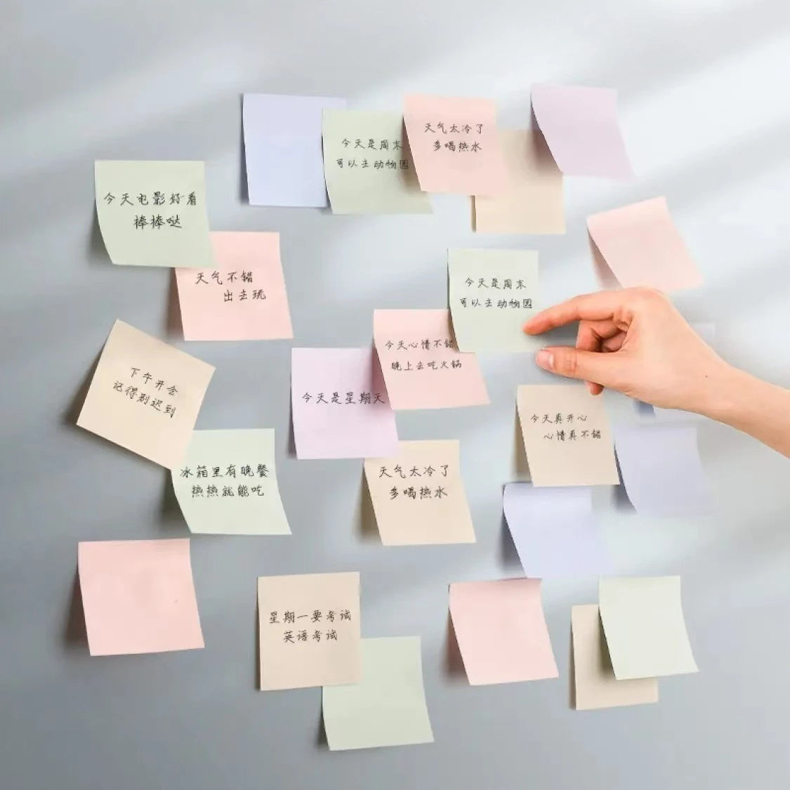 Cute Morandi Sticky Notes Pad Kawaii Memo Pads Repositionable Self-Stick Note Paper forOffice School Student Stationery Supplies