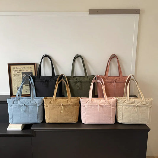 Women's Quilted Laptop Tote 13.3"-16" - Lightweight Travel Shoulder Bag
