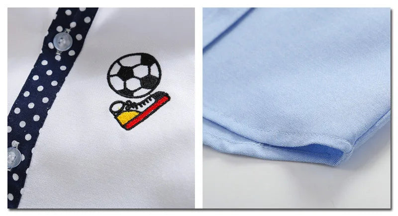 Boys' Cotton Short Sleeve Shirt - Solid Colour Summer Top, Ages 3-11