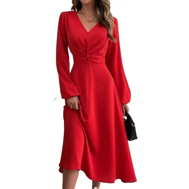 Women's V-Neck Long Dress