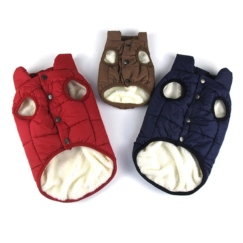 Warm Cotton-Padded Winter Dog Coat – Pet Jacket for Small to Large Dogs