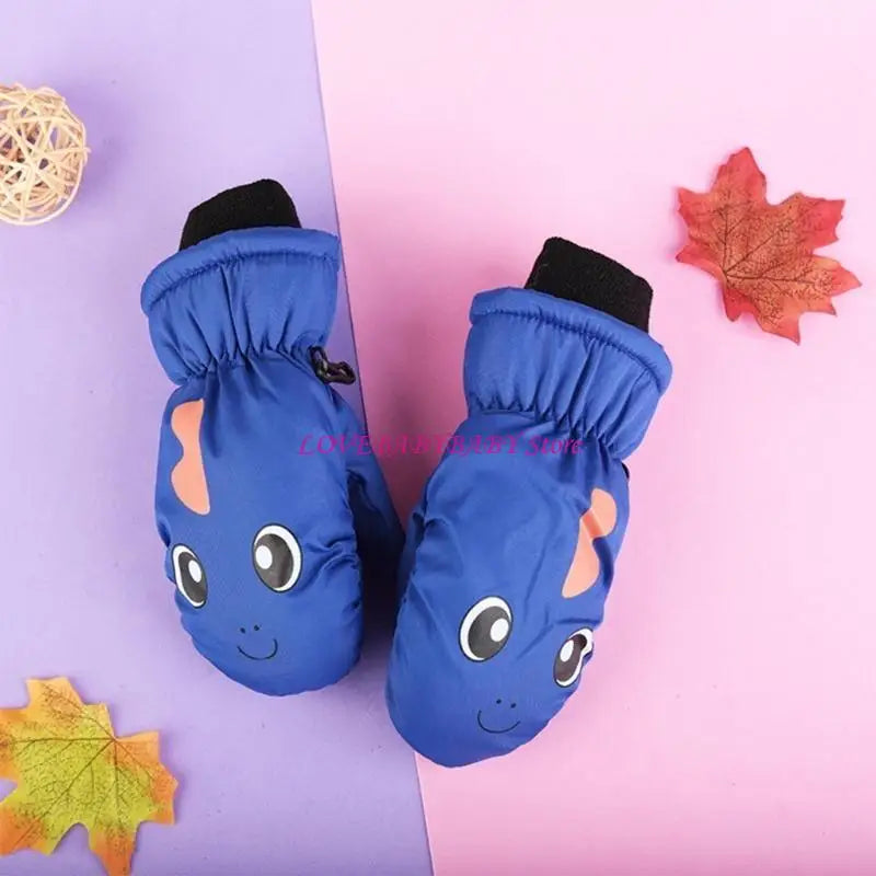 Kids' Printed Ski Mittens – Warm Snow Mittens for Ages 3–6