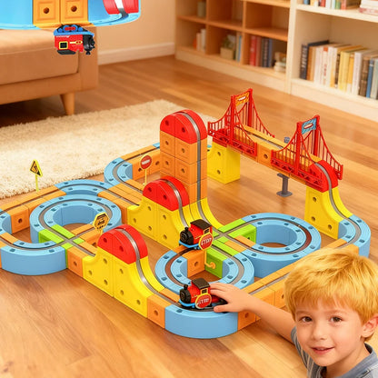Magnetic Magic Track Train Set – DIY Electric Car Railway for Kids
