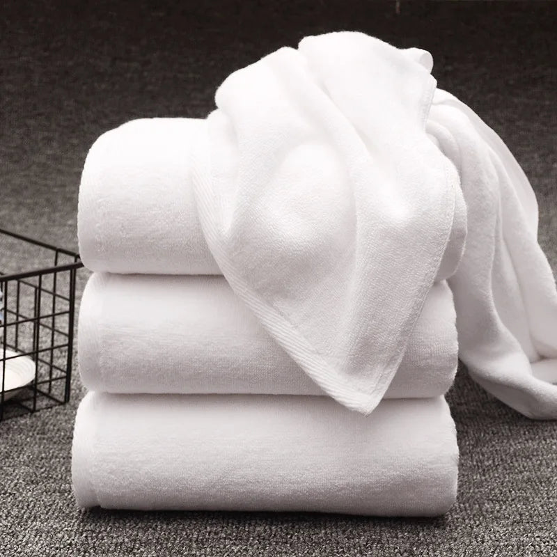 White Hotel Hand Towels – Thick Cotton, 35 × 75 cm, 5 or 10 Pack