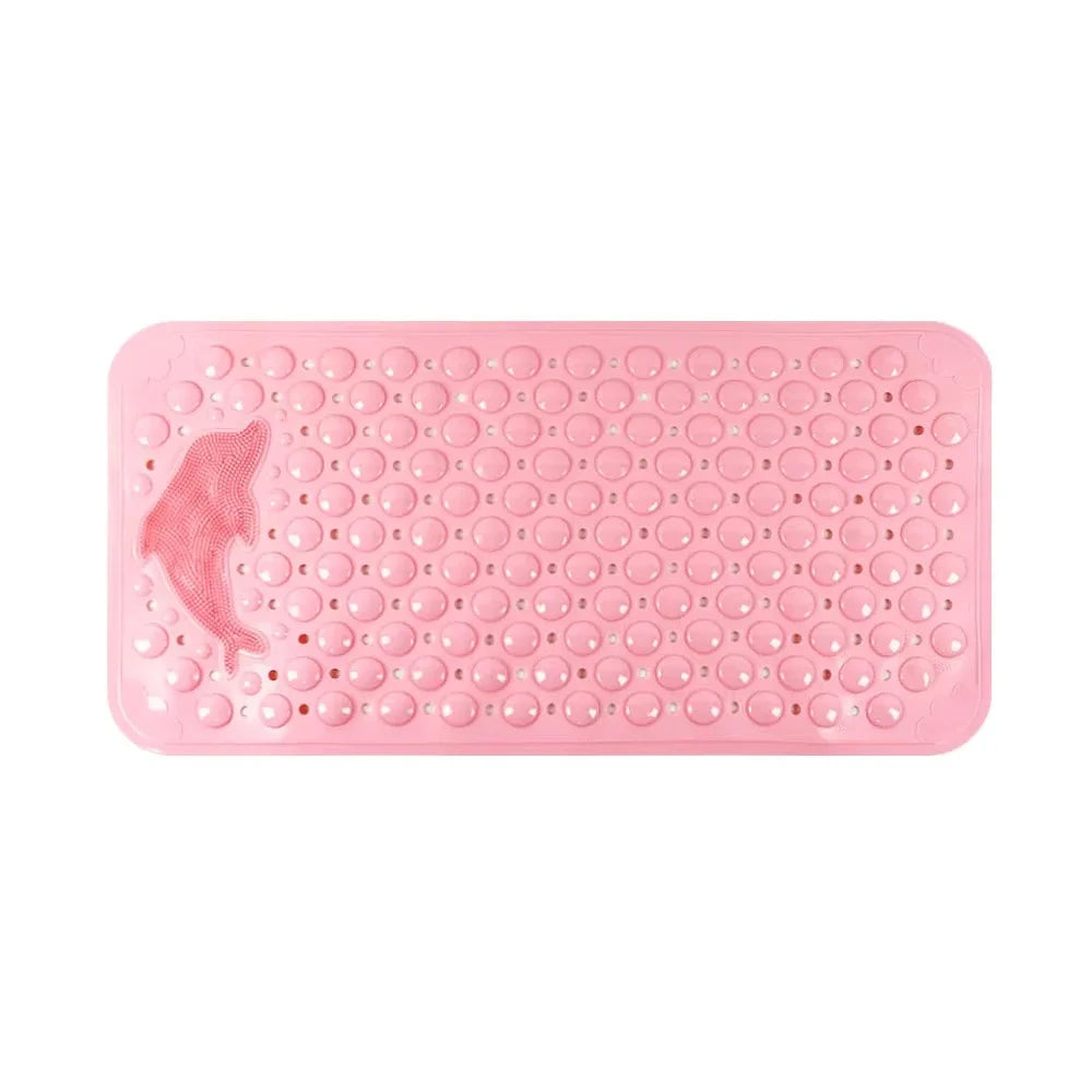 Dolphin Non-Slip Bath Mat with Suction Cups, 35 x 70 cm