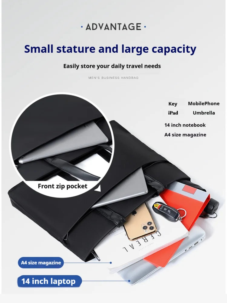 Large Capacity Laptop Tote Bag - Business Office Handbag with Notebook Compartment