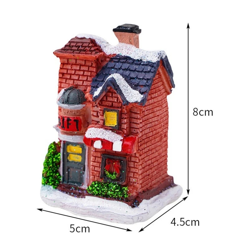 Light-Up Christmas Village House – Battery LED Resin Ornament