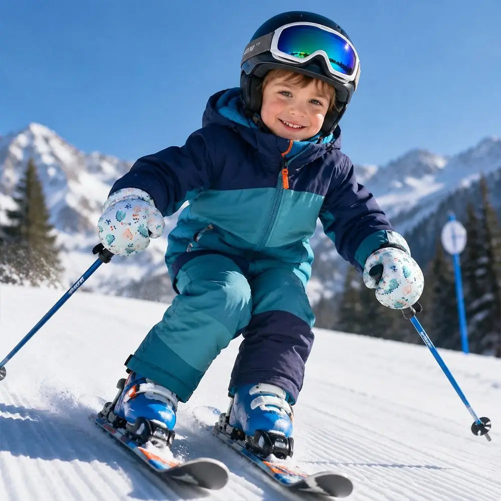 Kids' Ski Gloves in 5 Colours – Windproof Snow Gloves (Ages 2–6)