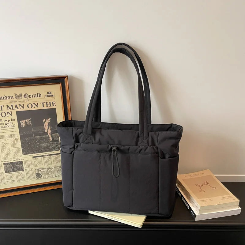 Women's Quilted Laptop Tote 13.3"-16" - Lightweight Travel Shoulder Bag