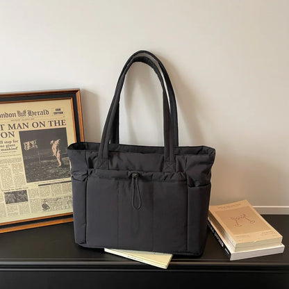 Borsa tote trapuntata da donna per laptop 13,3"-16" - Borsa a spalla da viaggio leggera