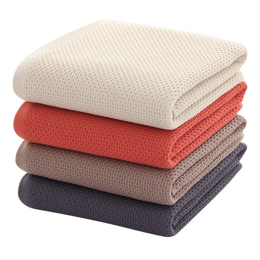 Serviettes en coton gaufré – Ensembles de serviettes de bain et de toilette