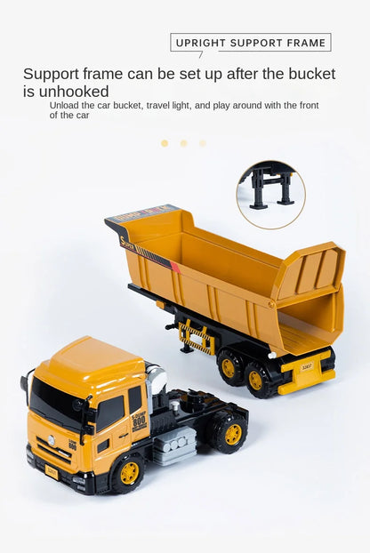 Large Dump Truck Toy with Unloading Bed – Realistic Construction Model