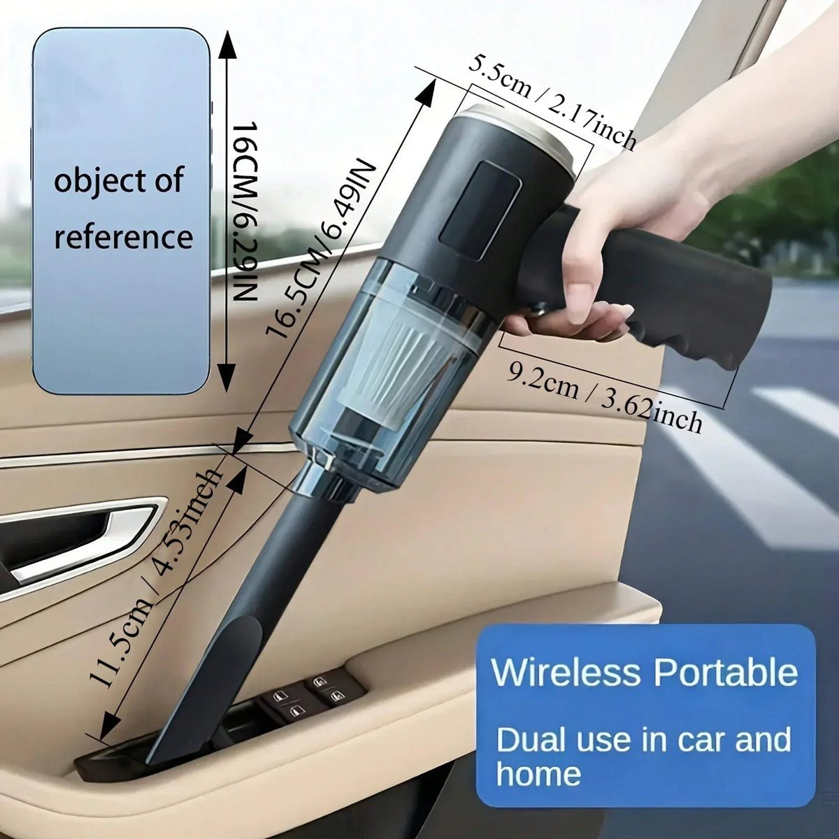 Cordless Handheld Vacuum – Rechargeable Mini Car & Home Vacuum with Washable HEPA Filter