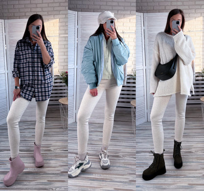 Leggings de invierno de cintura alta para mujer GareMay