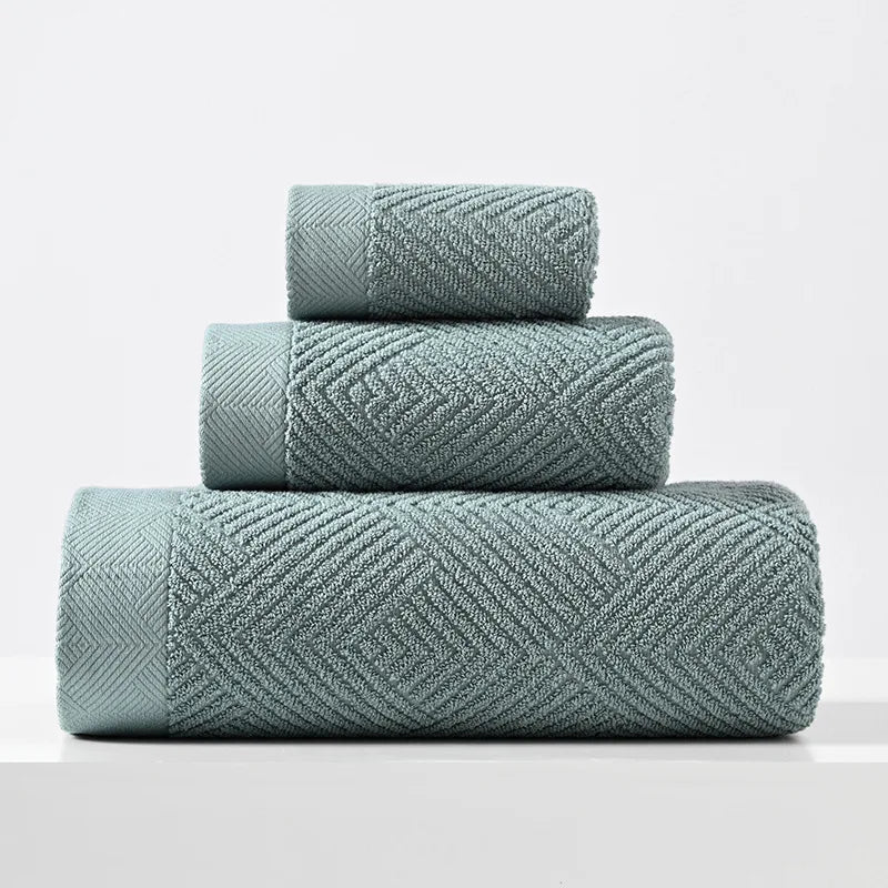 Soft Cotton 3-Piece Towel Set – Quick-Dry, 420 g