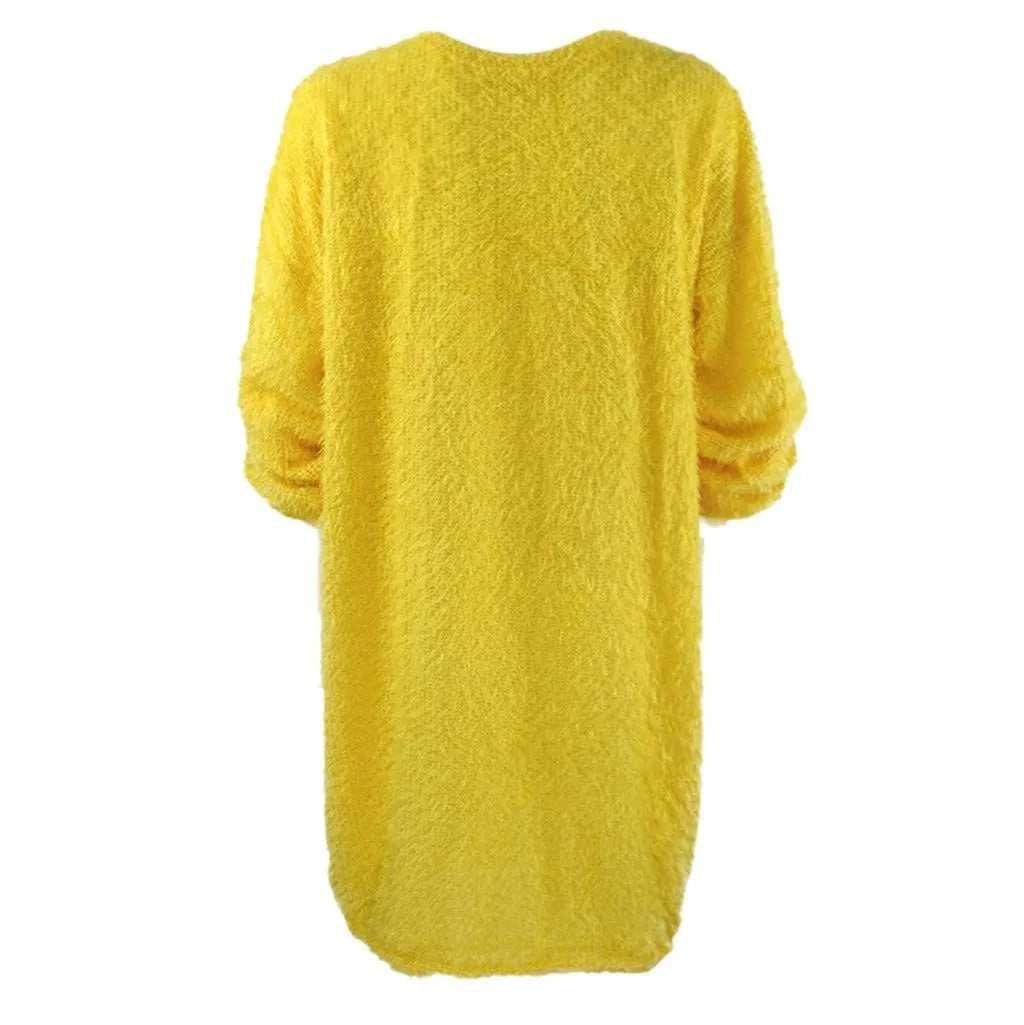 Women's Crewneck Knee-Length Sweater Dress