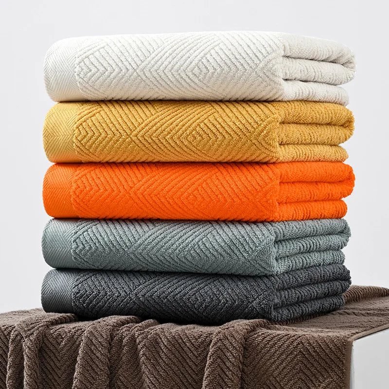 Twill Cotton 3-Piece Towel Set – Solid Colours, 550 g