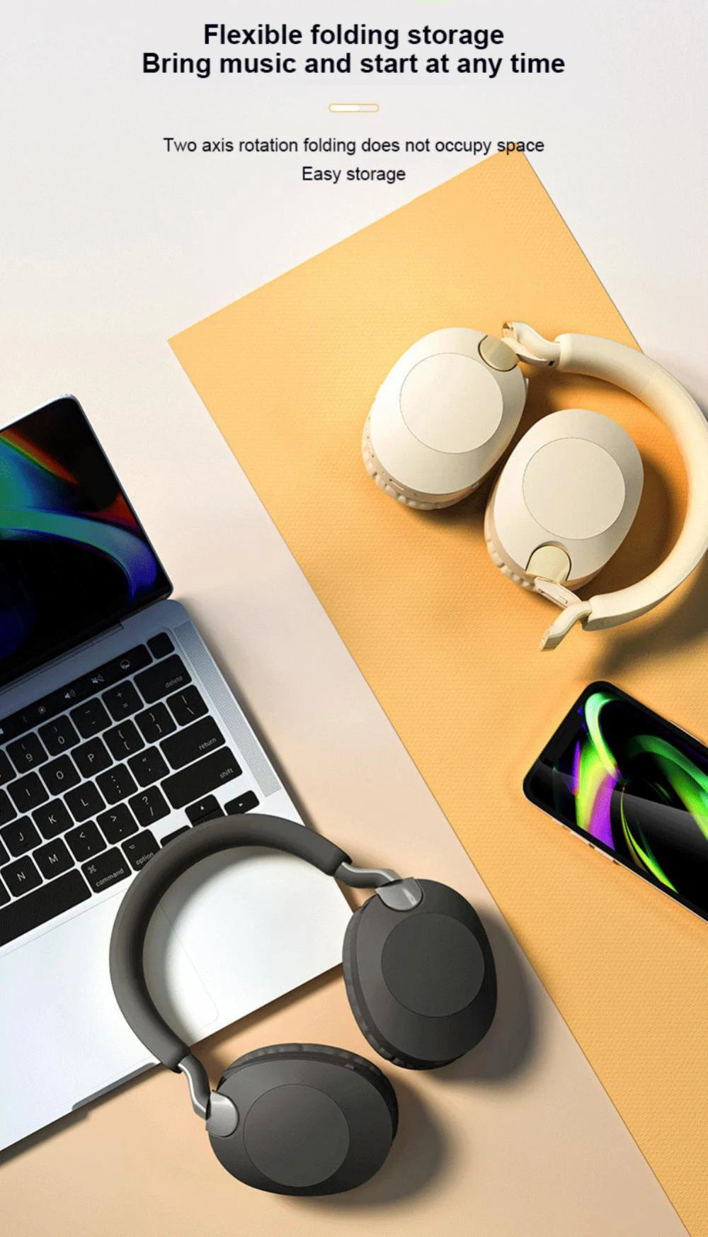 Wireless Bluetooth Over-Ear Headphones – BT 5.1, Built-In Mic, Wired or Wireless