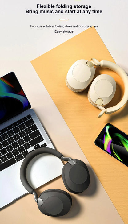 Auriculares inalámbricos Bluetooth circumauriculares – BT 5.1, micrófono integrado, conexión por cable o inalámbrica