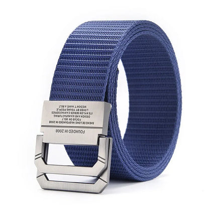 Gurt aus Canvas-Gurtband mit Metalllegierungsschnalle – Lässiger Outdoor-Gürtel für Herren & Damen