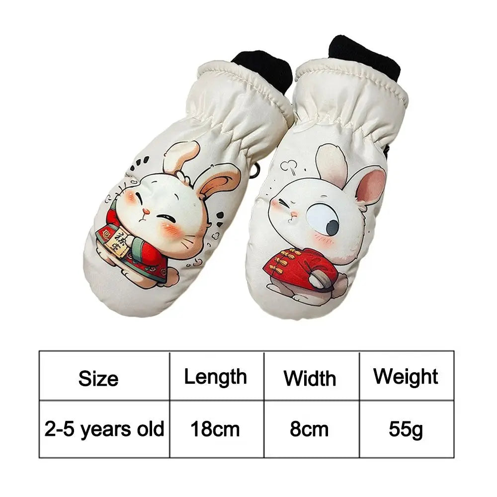 Little Kids' Snow Gloves – Windproof Non-Slip Ski Gloves (Ages 2–5)