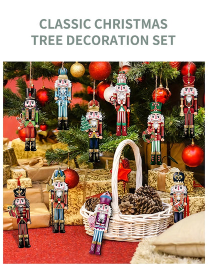 Set di 12 statuine di schiaccianoci in legno – Decorazioni natalizie